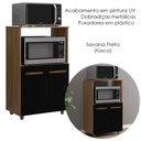Ver imagem 4 de Balcao Multiuso 2 Fornos 60 Cm Tais Savana Preto Mobbs