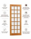 Ver imagem 4 de Folha de Porta Madeira Maciça 210CMX62CM Tauari Mapaf