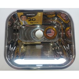 5 Tanque Inox 40x34x20 Aço 304 Cozinha As Atacado Kit - 4
