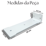 8 Fixadores de Parede Mão Francesa para Prateleira 20cm Formato Largo Estilo Invertido Branco - 2