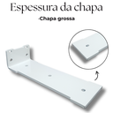 Ver imagem 6 de 8 Fixadores de Parede Mão Francesa para Prateleira 20cm Formato Largo Estilo Invertido Branco