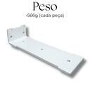 Ver mais imagens de 8 Fixadores de Parede Mão Francesa para Prateleira 20cm Formato Largo Estilo Invertido Branco