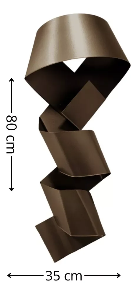 Decoração Escultura de Parede de Metal Exclusivo no Brasil Home Decor Bronze Escuro - 4