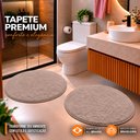 Ver imagem 3 de Kit Tapete para Banheiro Veneza Toque de Seda Redondo 0.66cm Cor:Champanhe;Quantidade:2 Unidades