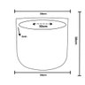 Vaso Cilindro para Plantas 33cm com Tripé de Madeira e Prato - Marrom - 3