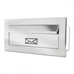 Caixa de Correio Frente em Inox 20 Cm Profundidade