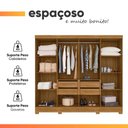 Ver mais imagens de Guarda Roupas Casal Ripado 8 Portas 4 Gavetas Diamante Moval