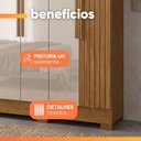 Ver imagem 5 de Guarda Roupas Casal Ripado 8 Portas 4 Gavetas Diamante Moval