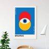 Quadro Arte Abstrata Bauhaus - Poster 24x18cm:madeira Branca - 2