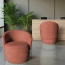 Ver mais imagens de Kit 2 Poltronas Decorativa Beatriz Orgânica Bouclé Terracota