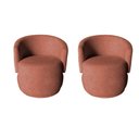 Ver imagem 1 de Kit 2 Poltronas Decorativa Beatriz Orgânica Bouclé Terracota