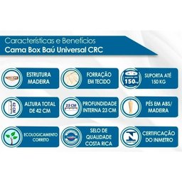 Cama Box Baú Queen: Colchão Molas Bonnel Ortobom Nanolastic Orthotel + Base Crc Suede Brown ( - 2