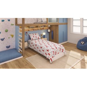 Jogo de Cama 100% Algodão Solteiro Estampado Spider Man 3 peças- Lepper