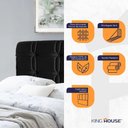 Ver imagem 4 de Cabeceira Cama Box Solteiro 98cm Suede Velut Preto - King House