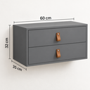 Ver imagem 7 de Kti Mesinha de Cabeceira Unic 60cm Suspenso Parede Quarto:Cinza