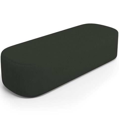 Puff Decorativo Orgânico para Living Quarto 195cm Doha W01 Linho Verde Musgo - Lyam Decor
