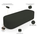Ver imagem 3 de Puff Decorativo Orgânico para Living Quarto 195cm Doha W01 Linho Verde Musgo - Lyam Decor