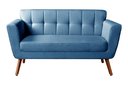 Ver imagem 1 de Namoradeira Living Sofá Bruna Moderna Decoração Sala Recepção - Linho Azul