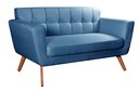 Ver imagem 2 de Namoradeira Living Sofá Bruna Moderna Decoração Sala Recepção - Linho Azul