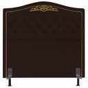 Ver imagem 3 de Cabeceira Cama Box Casal King 195cm com Tachas Imperial J02 Sintético Marrom Escuro - Mpozenato