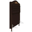 Ver imagem 6 de Cabeceira Cama Box Casal King 195cm com Tachas Imperial J02 Sintético Marrom Escuro - Mpozenato
