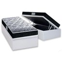 Ver imagem 1 de Cama Box Baú Solteiro: Colchão D33prodormir Tech1500 Double Face + Base Crc Courano White