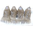 Ver imagem 4 de Kit 8 Decoração Natal Presilha Pássaro com Glitter Bronze