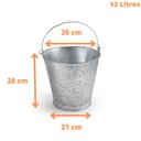 Ver imagem 2 de Balde Chapa Galvanizada com Alça em Arame Galvanizado Olibox