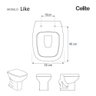 Assento Sanitário Soft Close Like Preto para Vaso Celite - 3