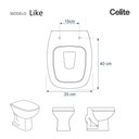 Ver imagem 3 de Assento Sanitário Soft Close Like Preto para Vaso Celite