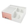 Organizador Multiuso de 1 Gaveta de Mesa Lifestyle Jacki Design Rosa - 2