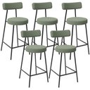 Ver imagem 1 de Kit 04 Banquetas Baixa para Cozinha Sala de Jantar Bar Bancada Milão L02 Bouclê Oliva - lyam decor L