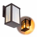 Ver imagem 4 de Arandela de Parede Externa Marrom 4 Vidros Reflecta Retrô E27 Alumínio St2948