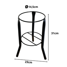 Kit 3 Suporte Tripé de Ferro para Bacias e Plantas de Chão 14,5cm - 3