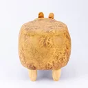 Ver imagem 4 de Puff Infantil Hipopótamo Couro Sintético e Madeira L63xa38xc32:sem