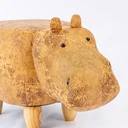 Ver imagem 6 de Puff Infantil Hipopótamo Couro Sintético e Madeira L63xa38xc32:sem