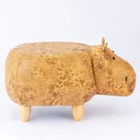 Ver imagem 5 de Puff Infantil Hipopótamo Couro Sintético e Madeira L63xa38xc32:sem