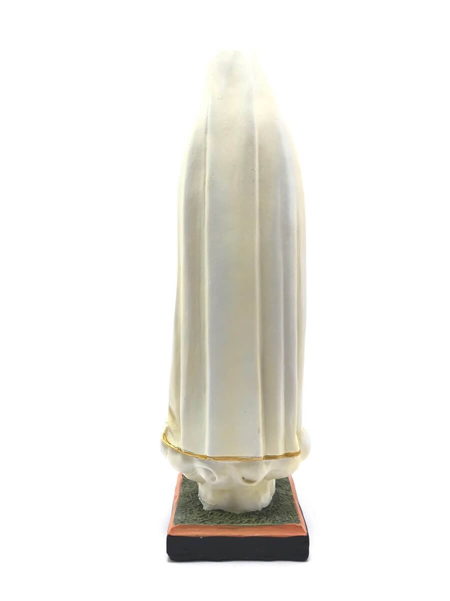 Imagem De Nossa Senhora De Fátima Branca Resina 27 Cm - 4