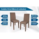 Ver imagem 2 de Kit 2 Cadeiras Sala Jantar Milena 2 Un Savana/Suede Chocolate - Cimol
