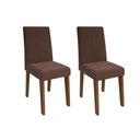 Ver imagem 1 de Kit 2 Cadeiras Sala Jantar Milena 2 Un Savana/Suede Chocolate - Cimol