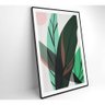 Quadro Pintura Folha Verde 60x90 Cm Tecido Canvas - 6