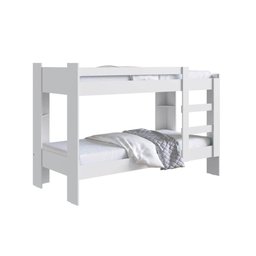 Cama Beliche 100% Mdf com Pintura Uv Branco Acetinado B63 Nova Móbile - 3