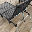 Ver imagem 3 de Kit 2 Espreguiçadeiras Reclinável Alumínio Madrid Preta com Mesa de Centro