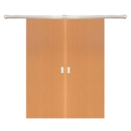 Porta de Correr Dupla P/ Verniz 210x120 Kit Aluminio - 1