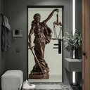 Ver imagem 3 de Adesivo Para Porta Estatua Símbolo Advogacia- 63X210Cm