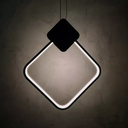 Ver imagem 2 de Luminária Led 30x25cm Suspensa Pendente 24 Watts Losango Gimpo Kjdd-l-002:preto