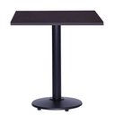 Ver imagem 1 de Mesa Zeta em Ferro Preto 75 Cm (altura) com Tampo em Mdp Quadrado 70 Cm Preto