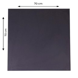 Mesa Zeta em Ferro Preto 75 Cm (altura) com Tampo em Mdp Quadrado 70 Cm Preto - 4