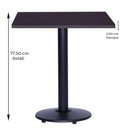 Ver imagem 3 de Mesa Zeta em Ferro Preto 75 Cm (altura) com Tampo em Mdp Quadrado 70 Cm Preto