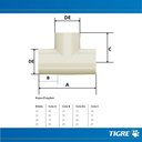 Ver imagem 4 de Tê Aquatherm 90° Graus CPVC Bege Para Condução Canos E Tubo Água Quente Predial De 1” 28mm